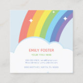 スパークカラフルリーレインボークラウドカスタム スクエア名刺 (裏面)