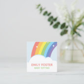 スパークカラフルリーレインボークラウドカスタム スクエア名刺 (スタンド正面)