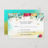 スパークカラフルルグリッター 出欠カード (正面/裏面)