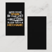 スパークカーの整備士技術者と寝る 名刺 (正面/裏面)