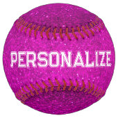 スパーククールピンクグリッターソフトボールのスポーツギフト ソフトボール (裏面)