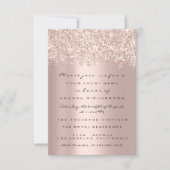 スパークグリッターコンフェットバラ金ゴールドブライダルスウィート16th 招待状 (正面)