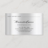 スパークグリッターシルバーグレー爪、 ネイルアーティストドリップ 予約カード (裏面)