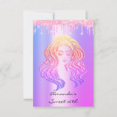 スパークグリッタードリップスピンクスウィート16th 15th人魚 招待状 (裏面)