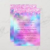 スパークグリッタードリップスピンクドリップスブライダルスウィート16th 招待状 (正面/裏面)