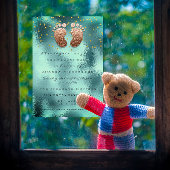 スパークグリッタードリップバラ金ゴールドベビーシャワーティール（緑がかった色） 招待状