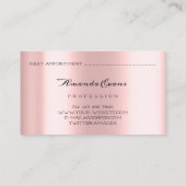 スパークグリッターバラスパーク爪、 ネイルアーティストドリップピンク 予約カード (裏面)