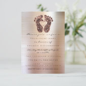 スパークグリッターベビーシャワー足バラスキニールクス 招待状 (スタンド正面)