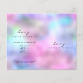 スパークグリッターメイクアップアイラッシュプライスグラデーションリーフレット チラシ (正面)