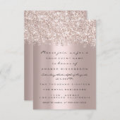 スパークグリッター紙吹雪グレーバラブライダルスウィート16th 招待状 (正面/裏面)