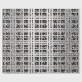 スパークグレーブラックグレーグリルジオメトリ石炭 ラッピングペーパー (フラット)