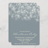 スパークシンプルルラグジュアリー企業のなクリスマスパーティー 招待状 (正面/裏面)