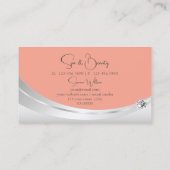 スパークスタイリッシュリーダイヤモンド付きコーラルシルバーデコール 名刺 (裏面)