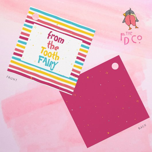 スパークストライプのリーキャンディ「歯の妖精から」ラベル フェイバータグ