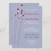 スパークスフライ7月4日結婚式招待状 招待状 (正面/裏面)