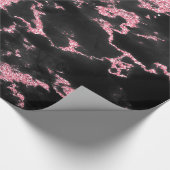 スパークスホワイトおよびピンクグリッター ラッピングペーパー (角)