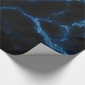 スパークスホワイトアンドブルーグリッター ラッピングペーパー (角)