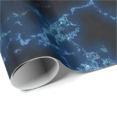 スパークスホワイトアンドブルーグリッター ラッピングペーパー (ロールコーナー)