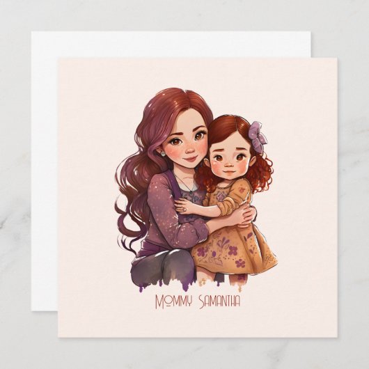 スパークパーソナライズされたリーな母と娘 (正面/裏面)