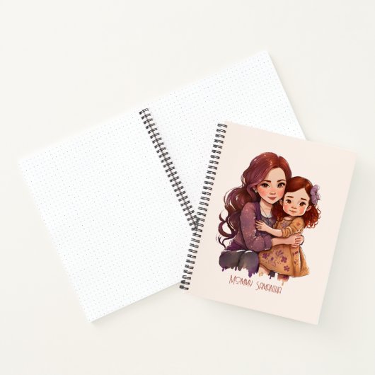 スパークパーソナライズされたリーな母と娘 ノートブック (内部)