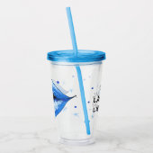 スパークパーソナライズされたリーカッコいいブルーラブリップアクリルT アクリルタンブラー (左)