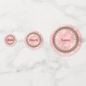 スパークパーソナライズされたリーピンクハッピー90歳 コンフェッティ (正面)