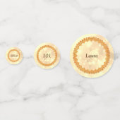 スパークパーソナライズされたリー金ゴールドハッピー101歳の誕生日 コンフェッティ (正面)