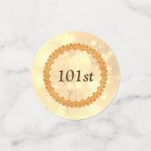 スパークパーソナライズされたリー金ゴールドハッピー101歳の誕生日 コンフェッティ (スモール正面)
