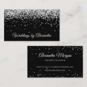 スパークフェイクリーシルバーグリッターブラック 名刺 (正面/裏面)