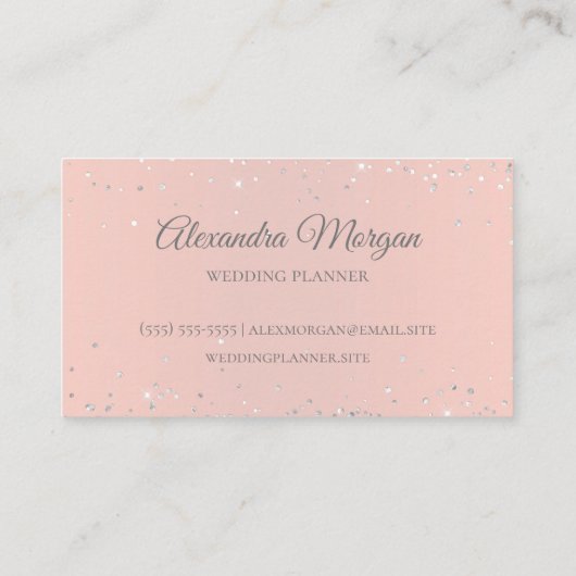 スパークフェイクリーシルバーグリッター赤面 名刺 (裏面)