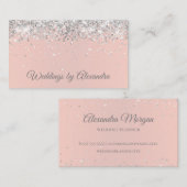 スパークフェイクリーシルバーグリッター赤面 名刺 (正面/裏面)