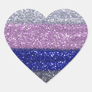 スパークフェイクリーシルバーピンクブルーハートAH2010 ハートシール