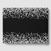 スパークフェイクリーダイヤモンドブラックとホワイトパーソナライズされた ゲストブック (裏面)