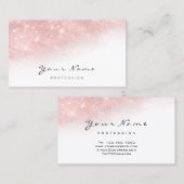 スパークホワイトグリッターメイクアップアーティストラッシュ 名刺 (正面/裏面)