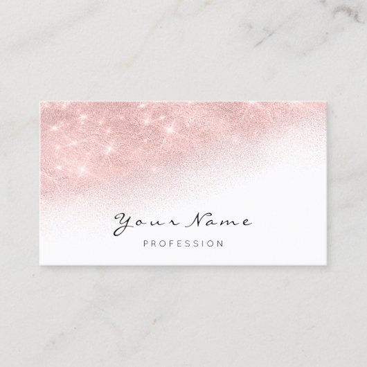 スパークホワイトグリッターメイクアップアーティストラッシュ 名刺 (正面)