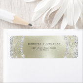 スパークモダンリーエレガントダイヤモンドシック金ゴールド ラベル (インサイチュ)