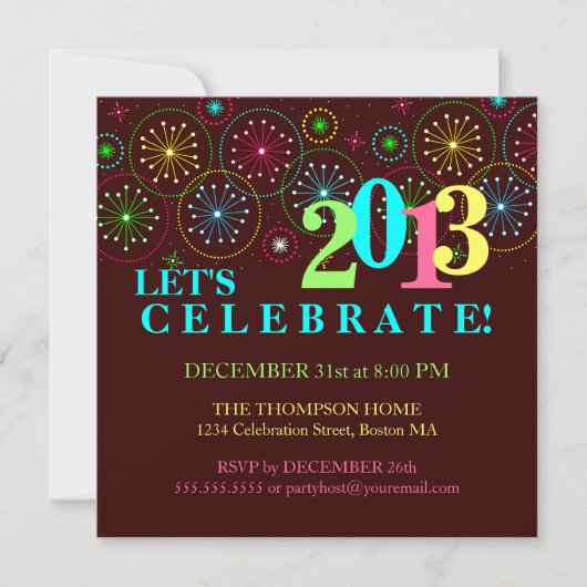 スパークモダンルニューイブパーティの招待状 招待状 (正面)