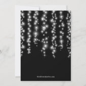 スパークモダンルブラックSweet sixteen誕生パーティー 招待状 (裏面)