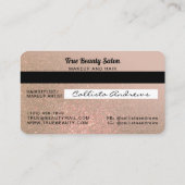 スパークユニークリートープ金ゴールドグリッタークレジットカード 名刺 (裏面)