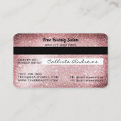 スパークユニークリーバラ金ゴールドグリッタークレジットカード 名刺 (裏面)