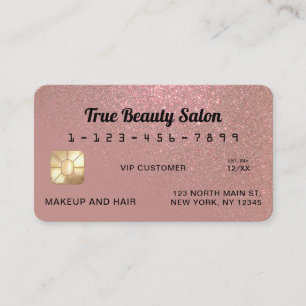 スパークユニークリーバラ金ゴールドグリッタークレジットカード 名刺