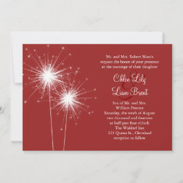 スパークラインレッド結婚式招待状 招待状