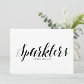 スパークラーお願いします おひとりさまひとつ" 結婚式看板 招待状 (スタンド正面)