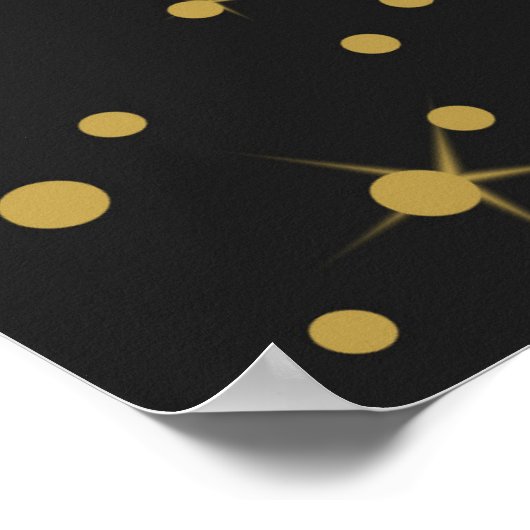 スパークラーはサイン金ゴールドとブラックを1つ取って下さい ポスター (角)