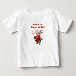 スパークラーをもった子ヤギ ベビーTシャツ