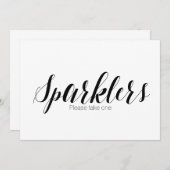 「スパークラーズお願い」結婚の看板 招待状 (正面/裏面)