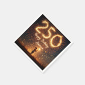 スパークラーズと共にアメリカ250誕生日 スタンダードカクテルナプキン (角)