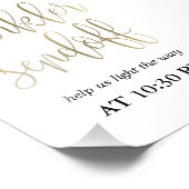 スパークラーセンドフのサインあなたのサイズのフェイク金ゴールドを選択 フォトプリント (角)