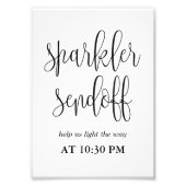 スパークラーセンドフのサインあなたのサイズを選択 フォトプリント (正面)