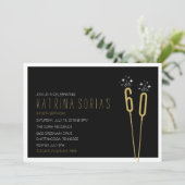 スパークラーソイリーマイルストーン誕生日招待状 招待状 (スタンド正面)